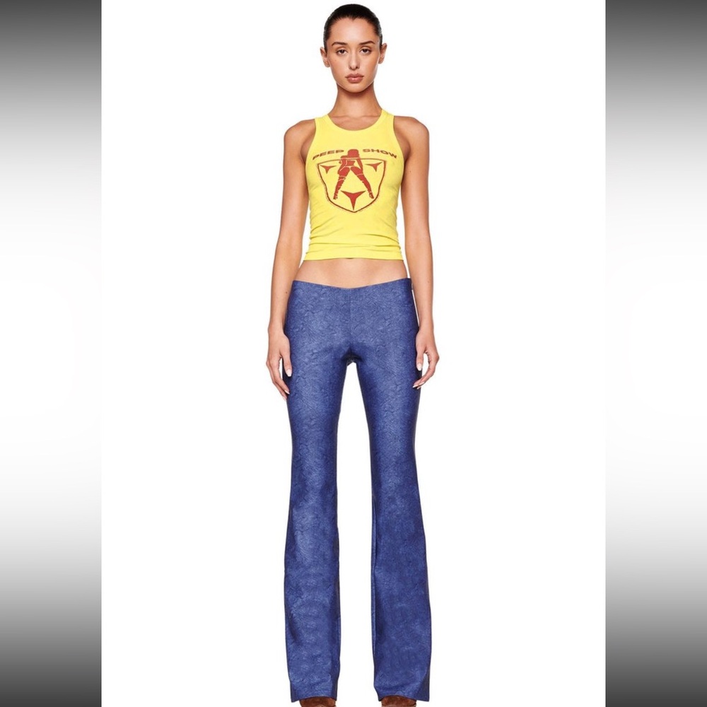 I.AM.GIA. Tiira Vegan Blue Leather Flared Pants